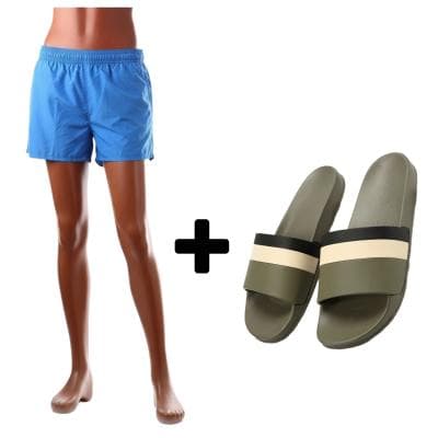 Sport Shorts And Flip flop Combo