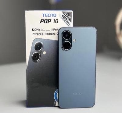 Tecno Pop 10 6.67" 64GB Rom 3GB Ram 5000mAh Battery Android 15 Mobile Smart Phone