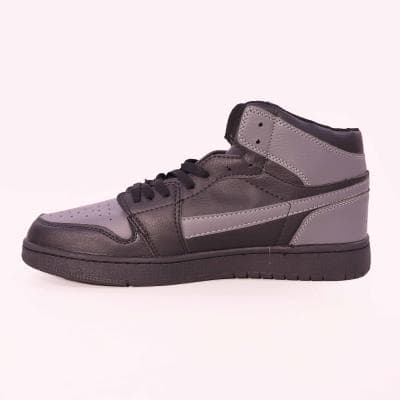 High Quality Black And Grey Comfortable High top Fashion Basketball Sneakers