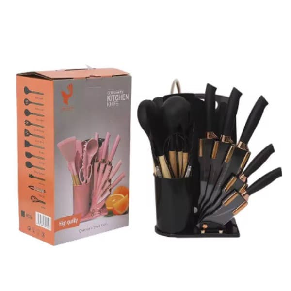 Silicone Cooking Spoons And Knife Sets-19pieces