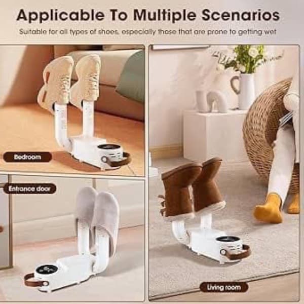 Foldable Two-Pillar Multifunctional Shoe Dryer