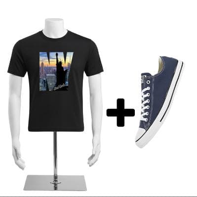 New York T-shirt And Converse Combo
