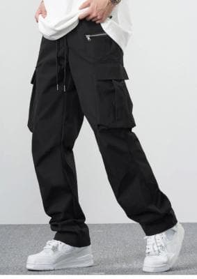 Loose Men's Drawstring Waist Cargo Pants