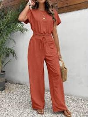 Frenchy Women's Pants Set Loose Texture Solid Color Casual Two Piece Suit Earthy Clothes +Free Gift