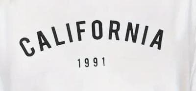 California Number And Letter Graphic Tee