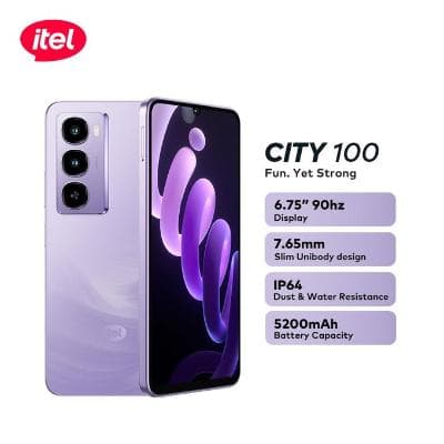 itel City 100 7.65" 128GB Rom 4GB Ram 5200mAh Battery Android 14 Mobile Smart Phone