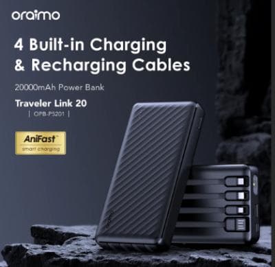 Oraimo 20000Mah Fast Charge Power Bank