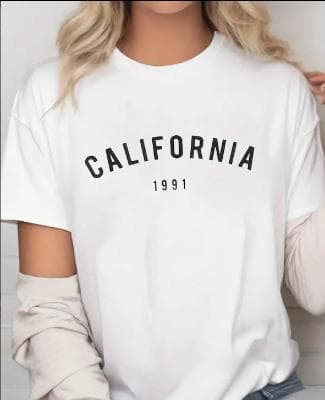 California Number And Letter Graphic Tee