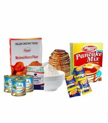 Dillish Beans Flour Peak Milk Checkers Custard Mama Doc Pancake Mix Dangote Sugar Combo