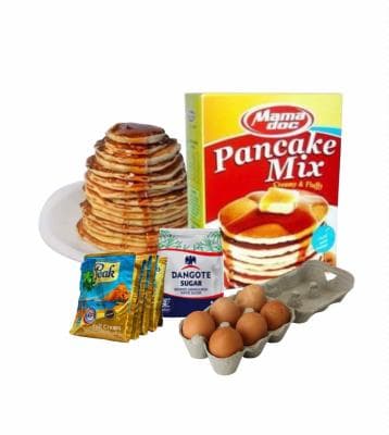 Mama Doc Pancake Mix Dangote Sugar Egg And Peak Powdered Sachet Milk Combo