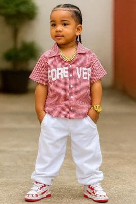 Kiddies Forever Shirt And White Kiddies Baggy Pants Combo